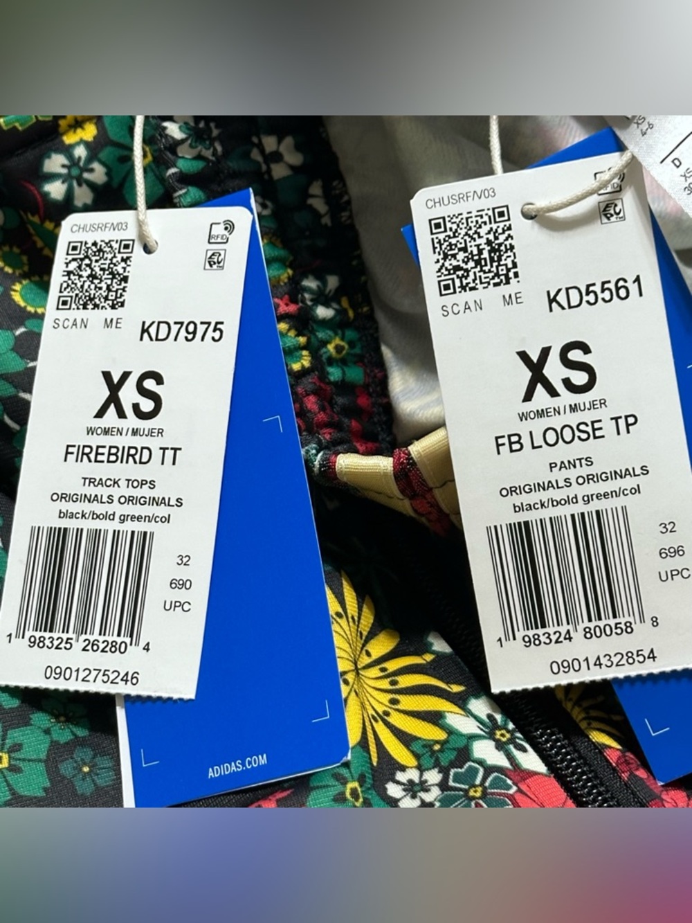 Adidas Originals x Liberty London NEW Track Suit Firebird Ornamental Print Sz.XS - Picture 9 of 13